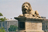 Marschalko-Lion at the Chain Bridge