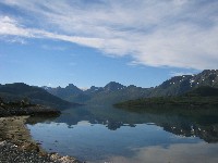 Campsite on a fjord