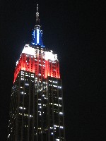 The Empire State Building at night