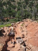 Around the steepest part of our descent into the canyon down Hermits Trail