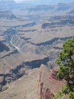 The Colorado river at the foot of the canyon seen from Mohave Point