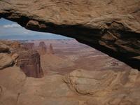 And lookiung east through Mesa Arch