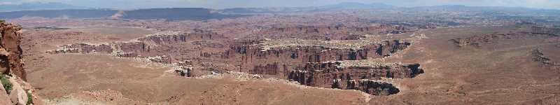 View from the Grand View Point Overlook of Canyonlands