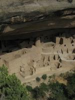 Looking down at the Cliff Palace ruins