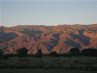 The Amargosa Range at sunset from Bishop, CA