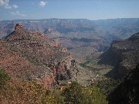 Looking back at the canyon